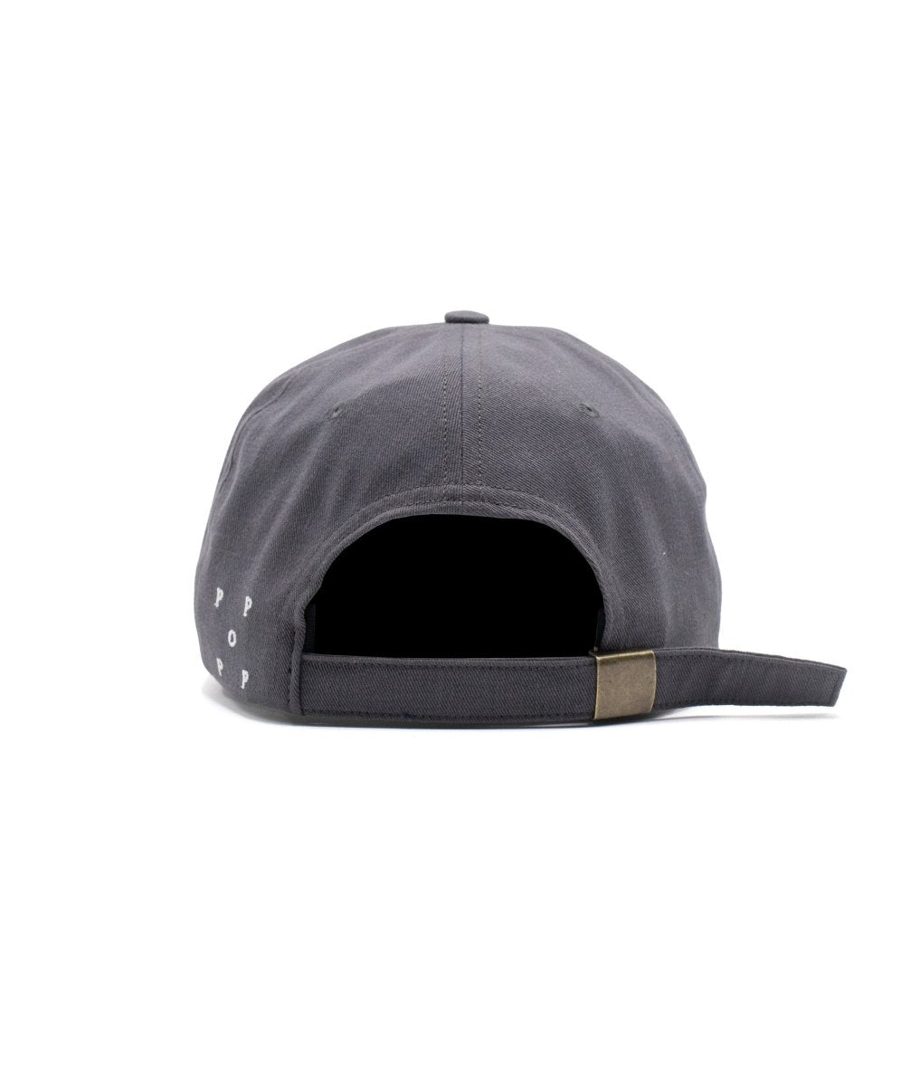 Arrière de la casquette Pop Trading Company O Sixpanel Hat charcoal, bride tissu — photo 3