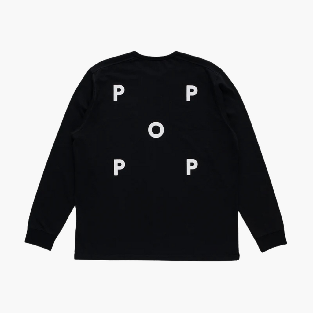 Logo longsleeve t-shirt - black/white Pop trading company
