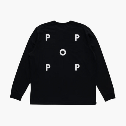 Logo longsleeve t-shirt - black/white Pop trading company