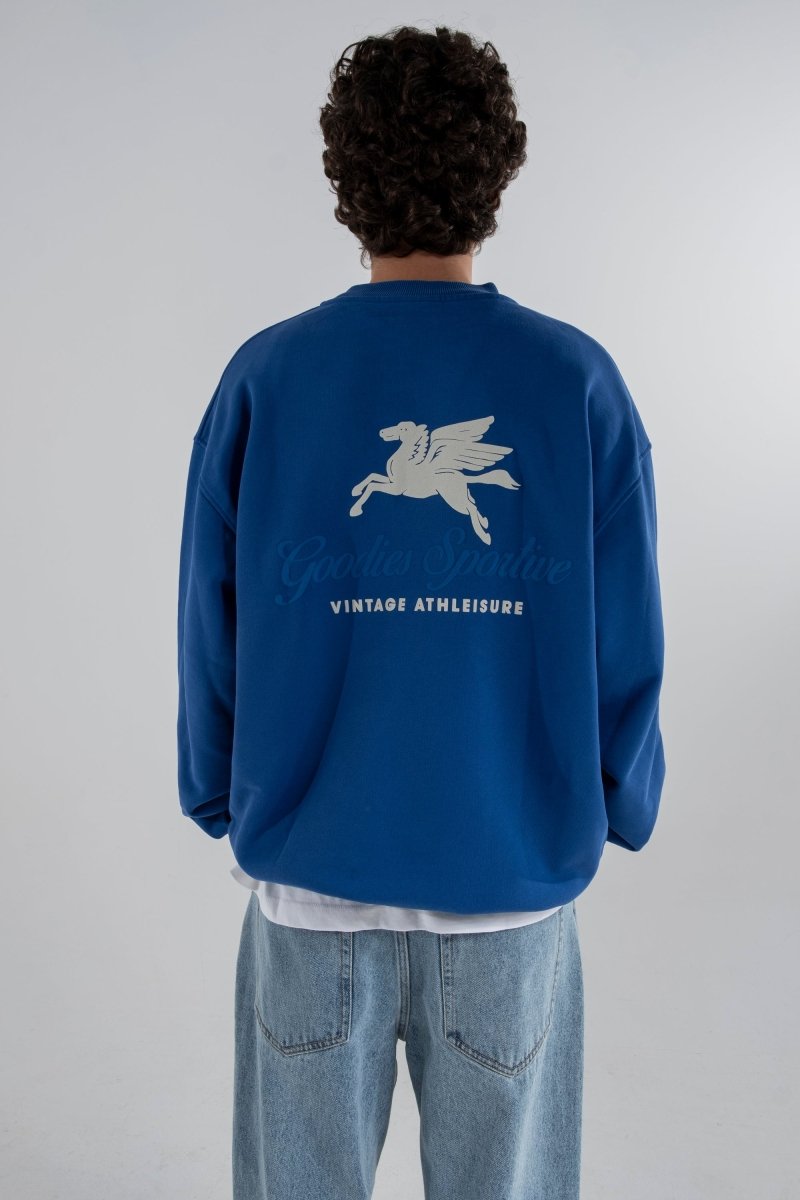 Goodies Sportive 550G PREMIUM BLUE CREWNECK porté de dos — photo 2