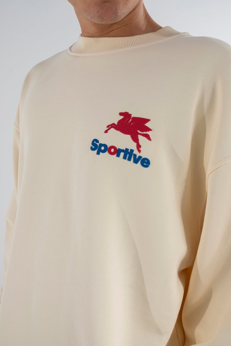 Goodies Sportive 550G Pegasus butter crewneck vue de face produit — photo 3