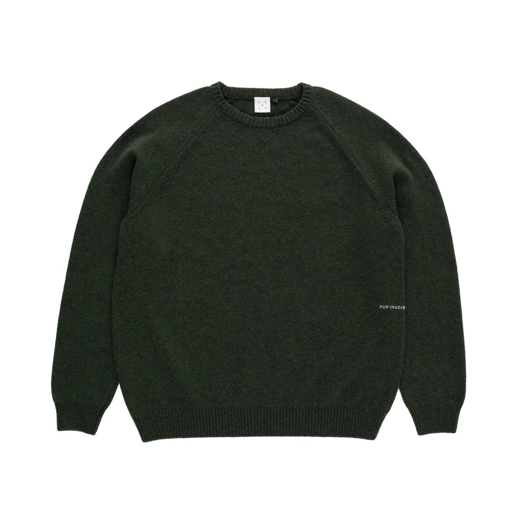 knitted elbow crewneck - Green Pop trading company