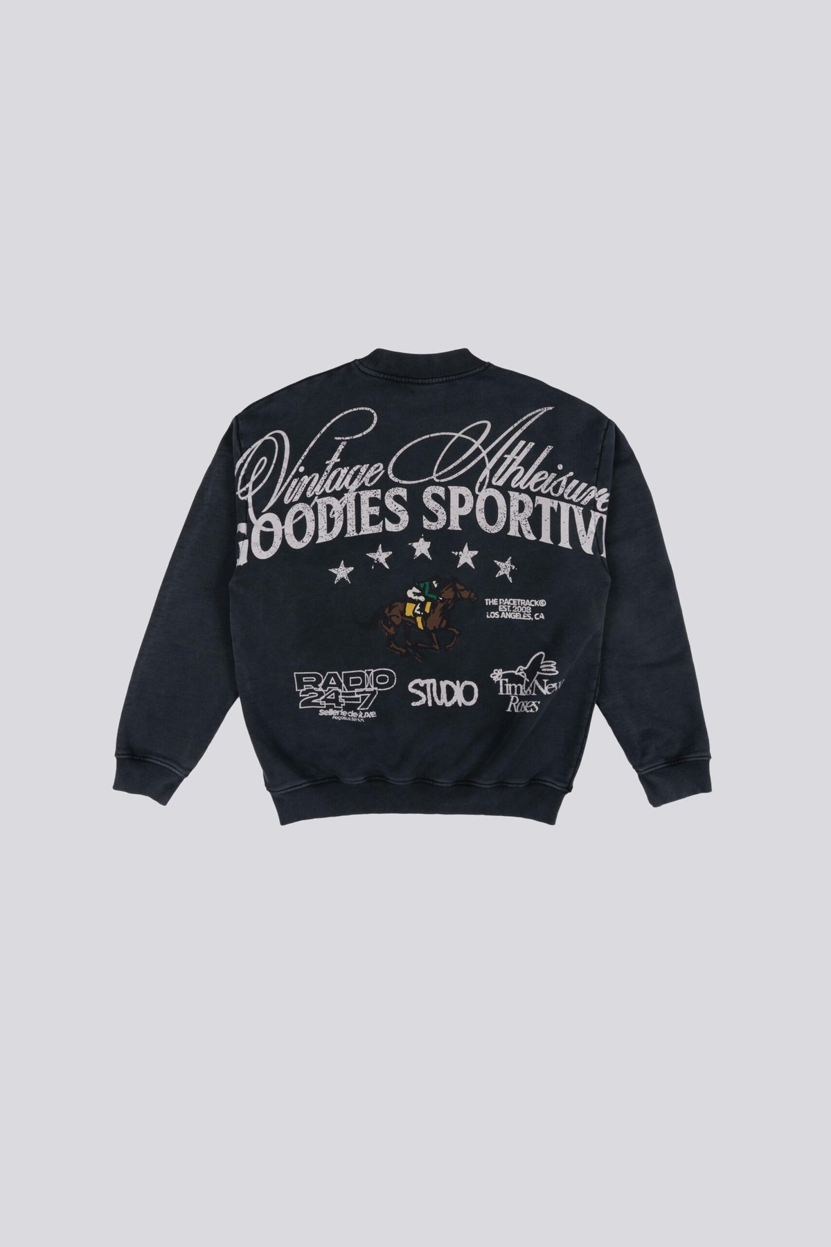 RADIO 24:7 CREWNECK - Faded Grey GOODIES SPORTIVE - packshot dos — photo 1