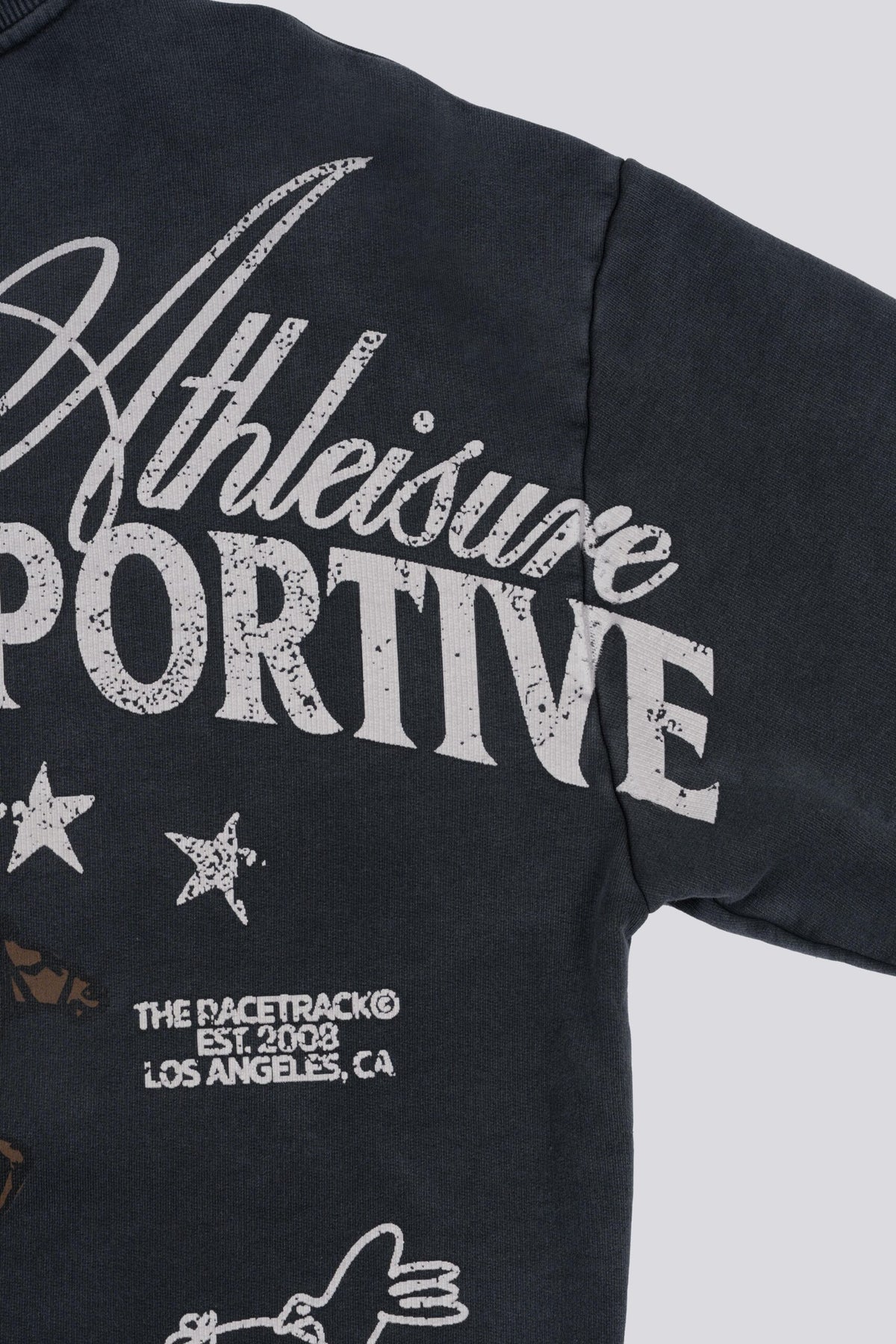 RADIO 24:7 CREWNECK - Faded Grey GOODIES SPORTIVE - détail print manche — photo 3