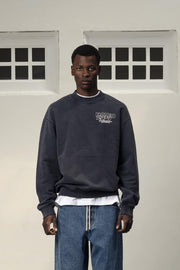RADIO 24:7 CREWNECK - Faded Grey GOODIES SPORTIVE - porté vue rapprochée