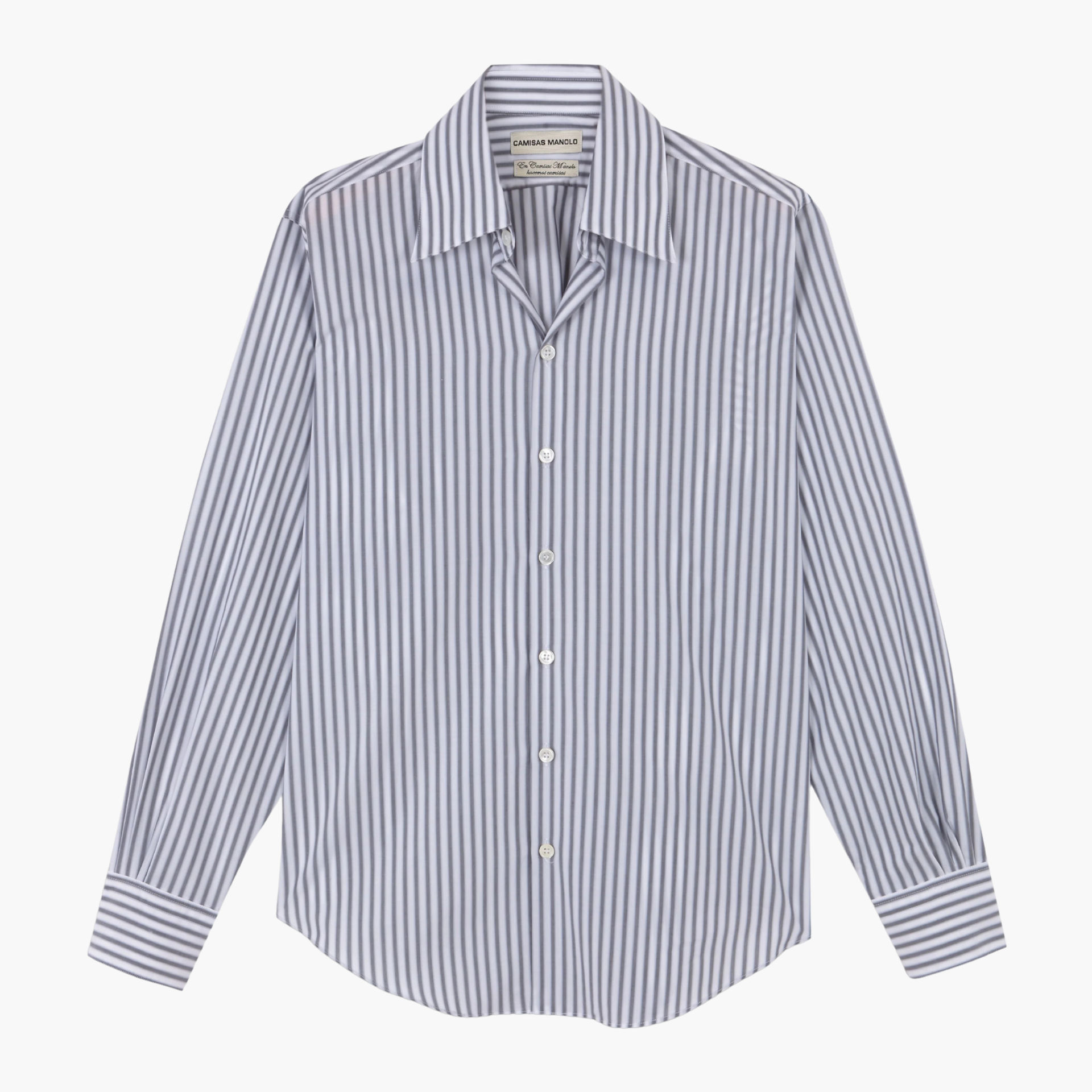 WHITE/BLACK STRIPES NORMAL SHIRT Camisas Manolo