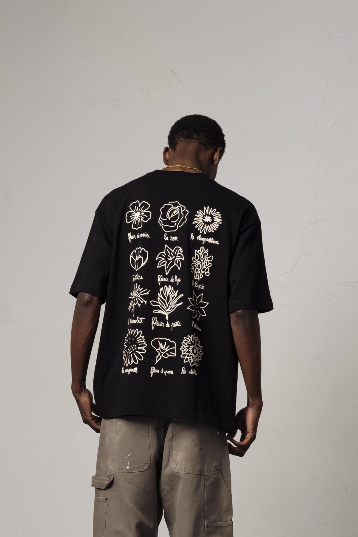 LE FLEURISTE TEE - Black GOODIES SPORTIVE - porté de dos — photo 2