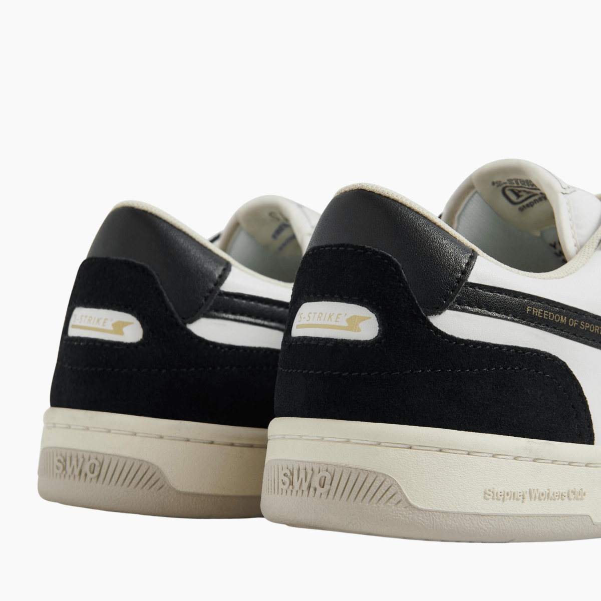PRO CUP 01 S-STRIKE LEATHER SUEDE BLK / WHT - Aura — photo 3