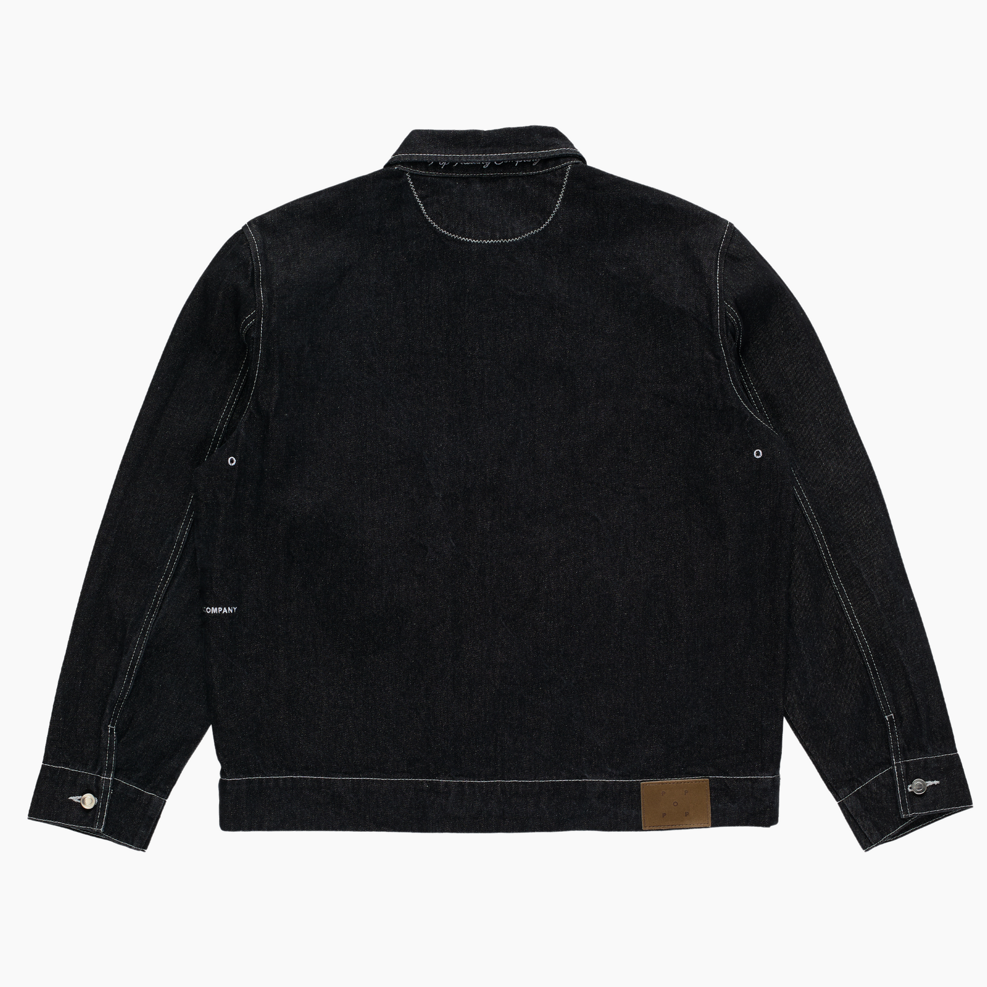 full button jacket - black denim - Aura