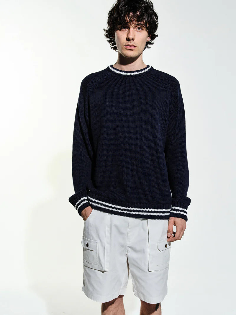knitted logo crewneck - Aura