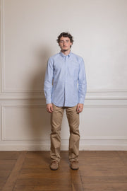 Vintage Ivy Blue Oxford - Kamakura Shirt - vue de face portée