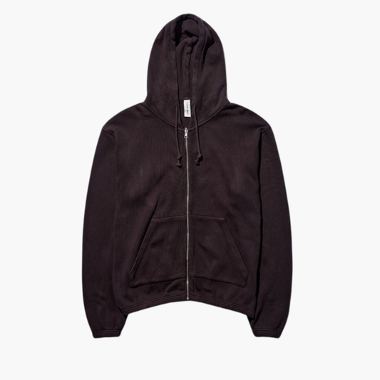 ANOTHER ZIP HOODIE 1.0, DARK BROWN Another Aspect