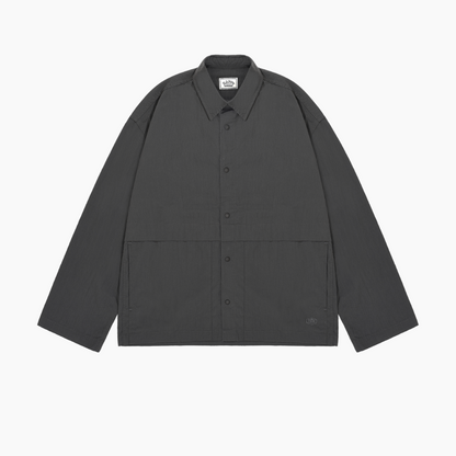 Snap shirt jacket charcoal - Aura