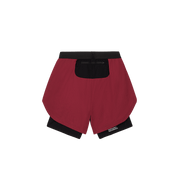 BIORIP SHORT 2EN1 - Bordeaux ACT RUNNING - vue de dos
