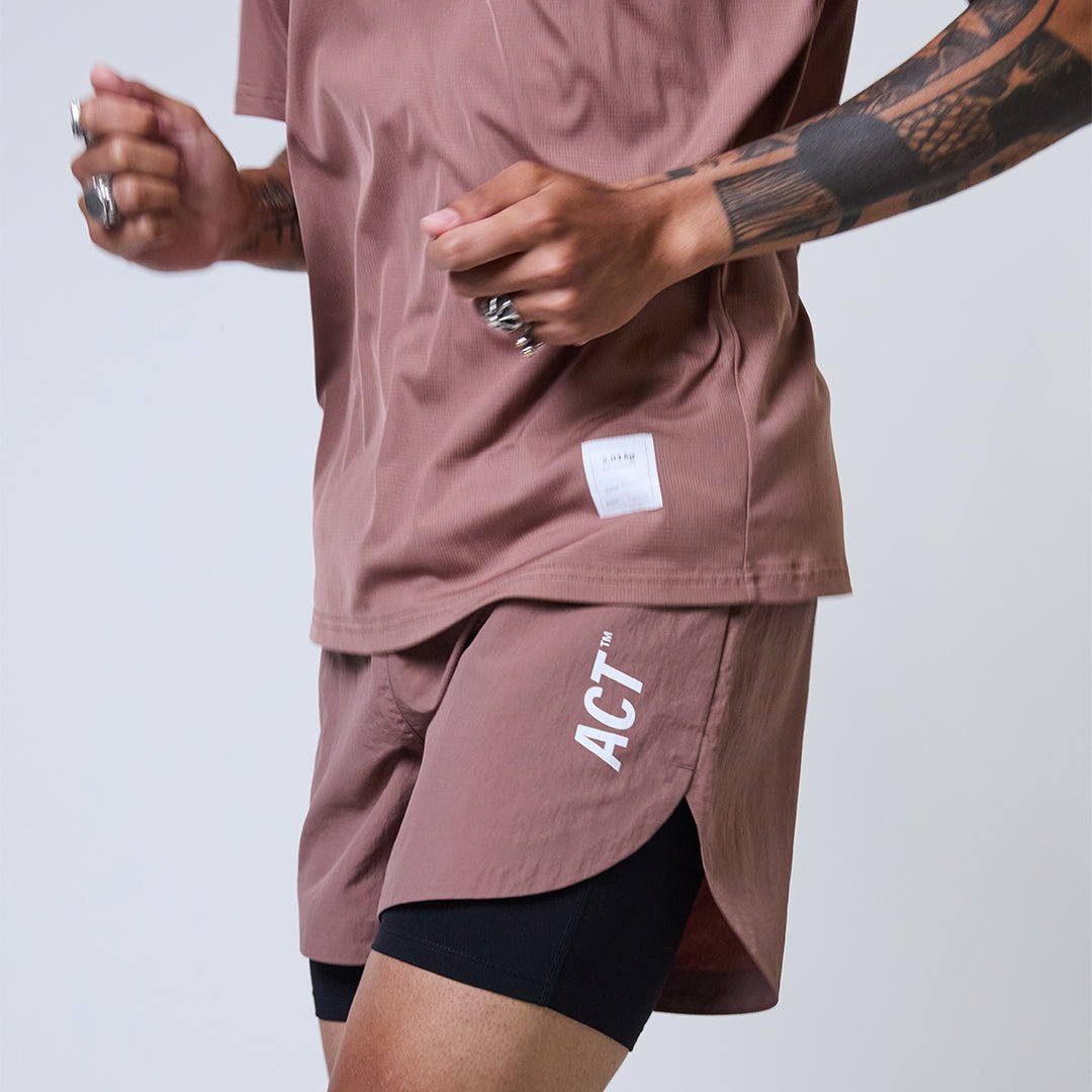 ShellLight Short 2en1 Terracotta - ACT Running - Aura Store - vue 6 — photo 6