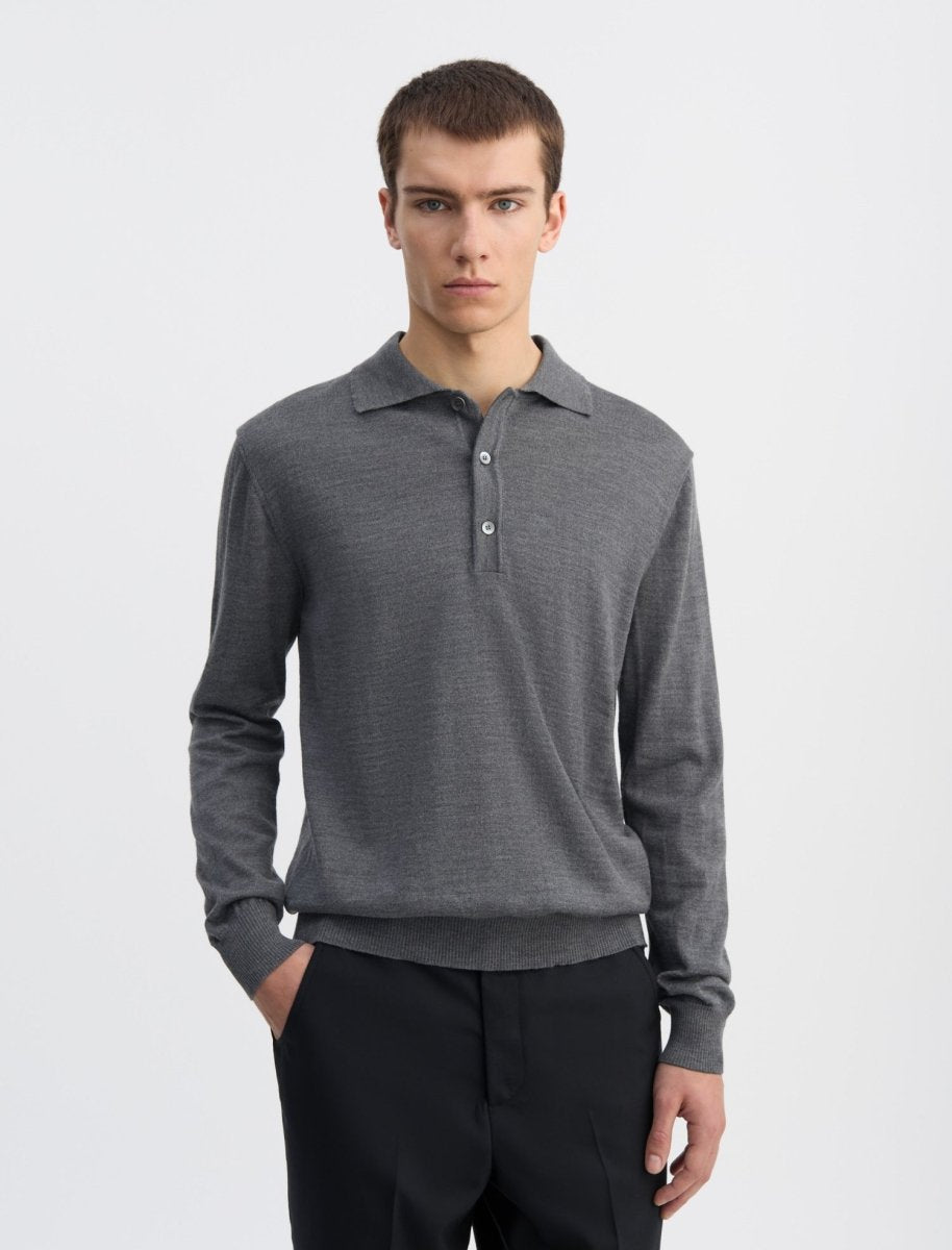 ANOTHER POLO SHIRT 2.0, LIGHT GREY MELANGE — photo 1