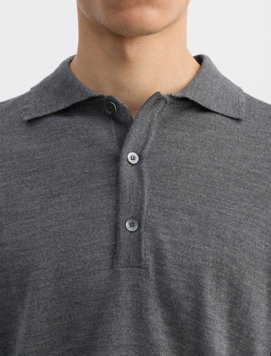 ANOTHER POLO SHIRT 2.0, LIGHT GREY MELANGE — photo 4