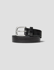 Ceinture Another Aspect Belt 1.0 noire, détail cuir