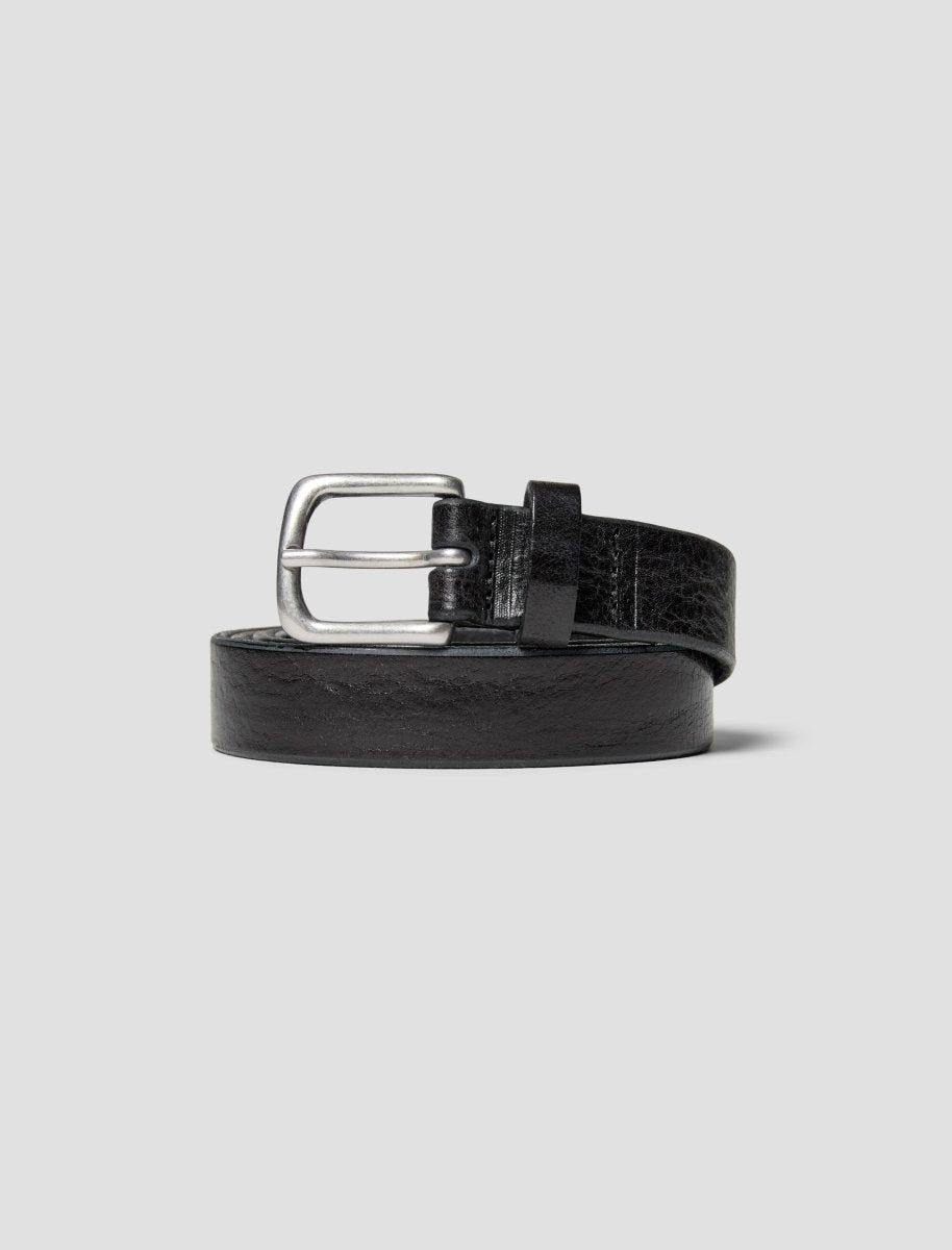 Ceinture Another Aspect Belt 1.0 noire, détail cuir