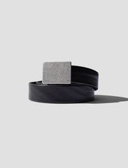 Ceinture Another Aspect Belt 2.0 noire, détail cuir