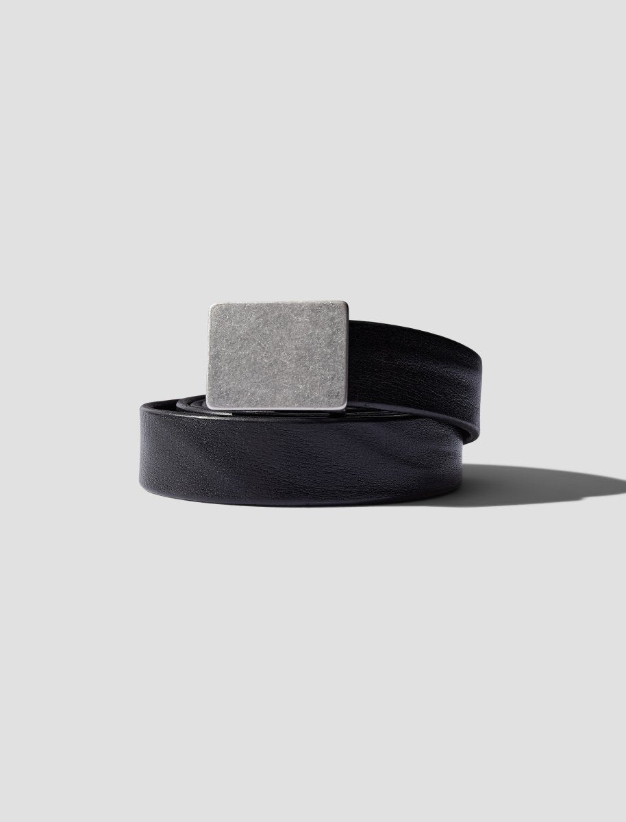 Ceinture Another Aspect Belt 2.0 noire, détail cuir