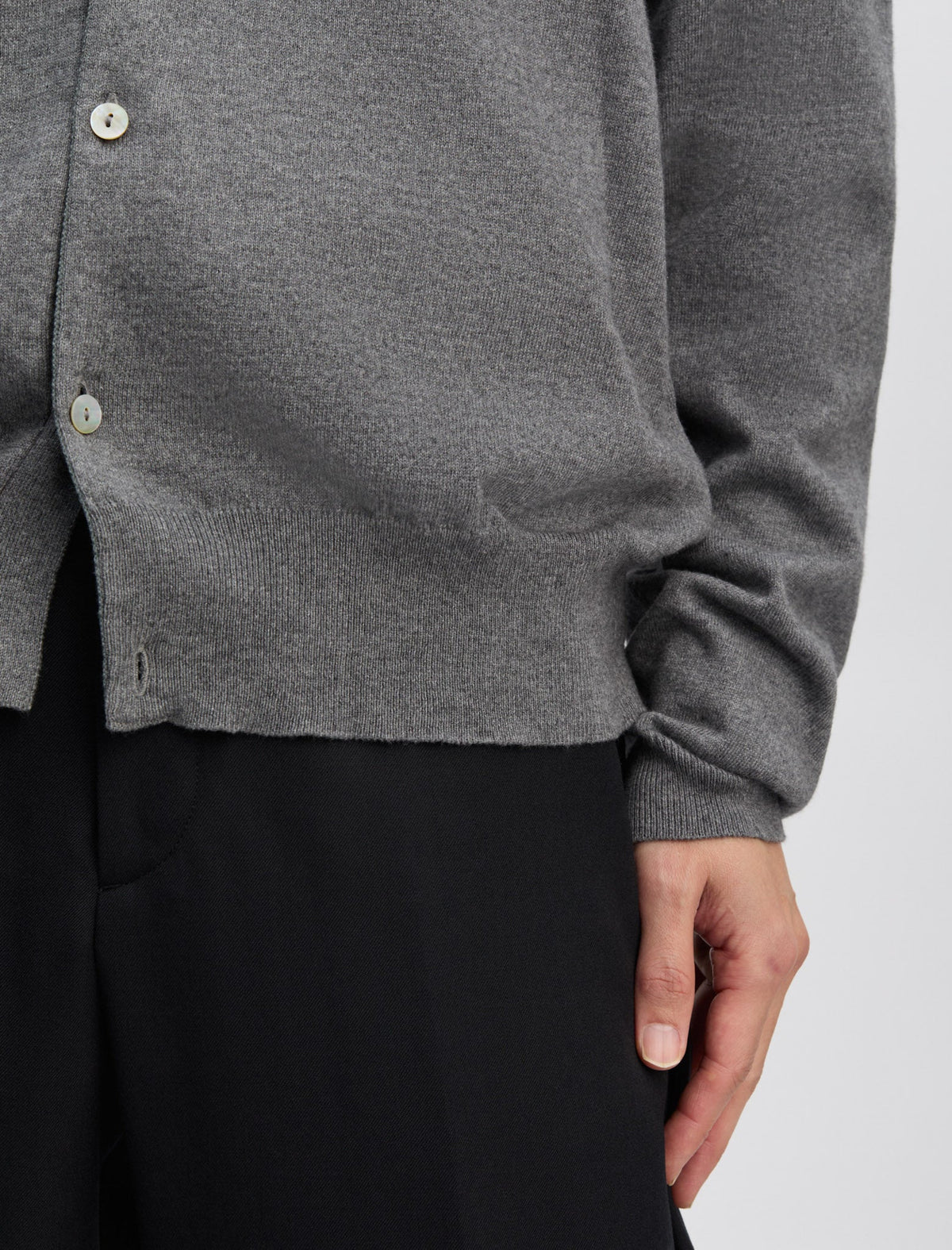 Cardigan Another Aspect 2.0 gris chiné, vue détail — photo 5
