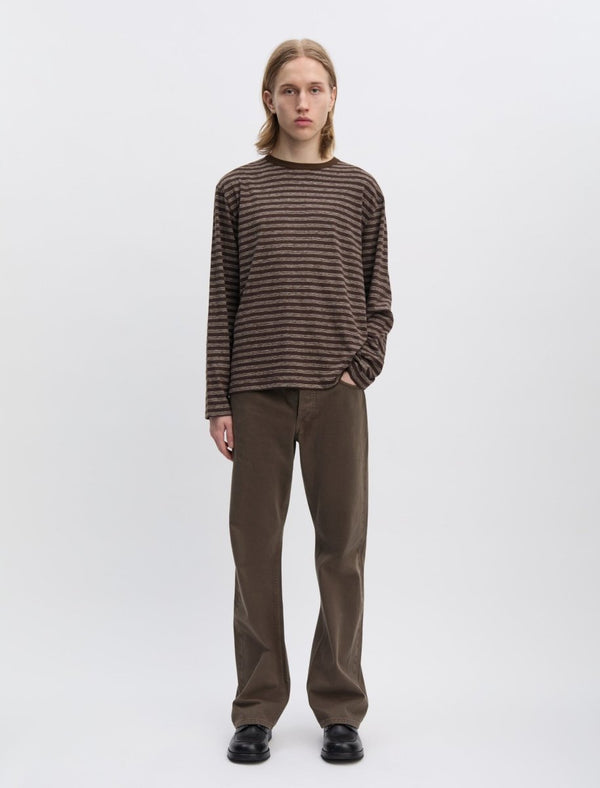 ANOTHER T-SHIRT 3.0 JPN, BROWN/ECRU STRIPE