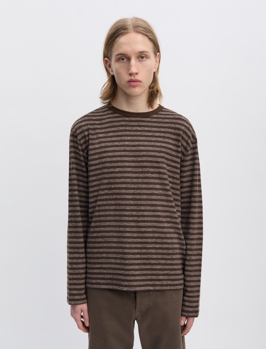 Another Aspect T-Shirt 3.0 JPN Brown/Ecru Stripe - detail — photo 3