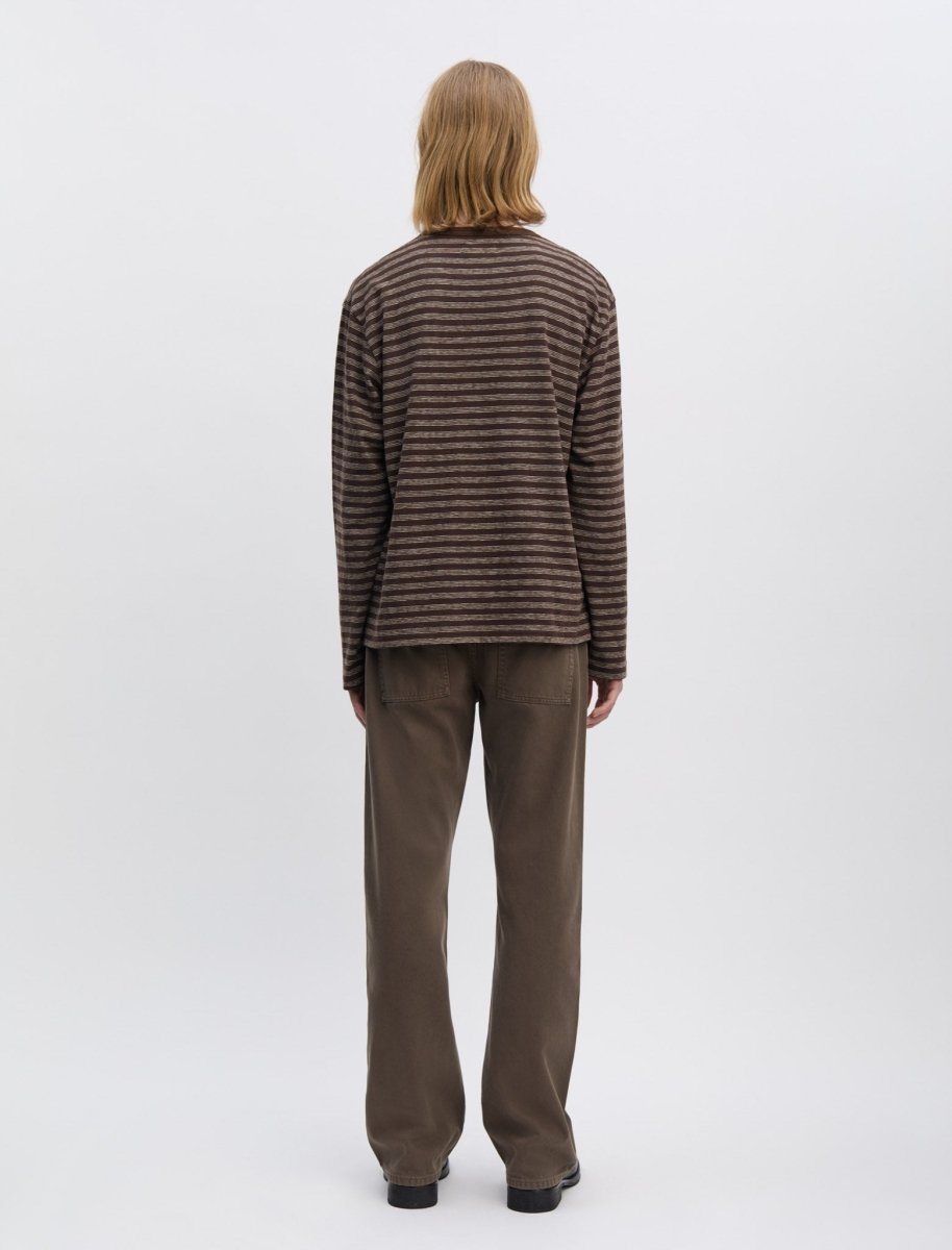 Another Aspect T-Shirt 3.0 JPN Brown/Ecru Stripe - detail — photo 4