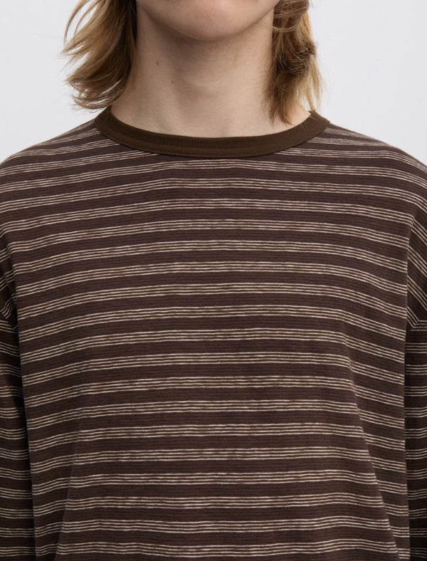 ANOTHER T-SHIRT 3.0 JPN, BROWN/ECRU STRIPE