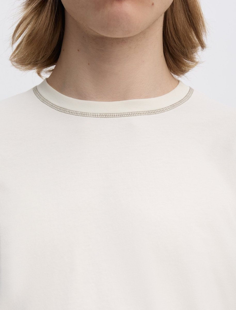 T-shirt Another Aspect 3.0 blanc/marron, vue détail