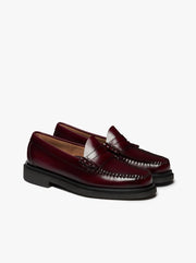 WEEJUN STEP LARSON MOC PENNY - Wine G.H.BASS - vue de trois quarts