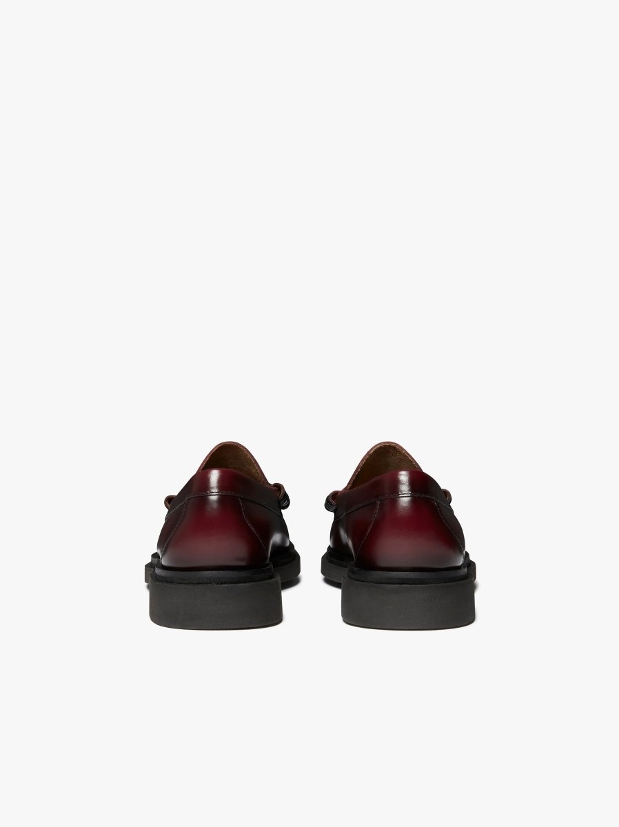 WEEJUN STEP LARSON MOC PENNY - Wine G.H.BASS - vue arrière, contrefort