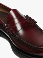 WEEJUN STEP LARSON MOC PENNY - Wine G.H.BASS - détail construction step welt