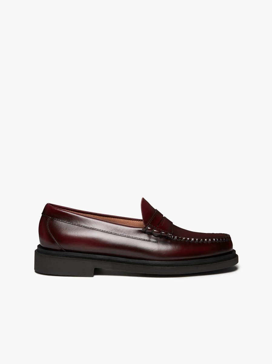 WEEJUN STEP LARSON MOC PENNY - Wine G.H.BASS - vue de profil