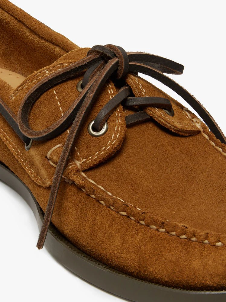 JETTY I BOATER 2 EYE - Mid Brown Suede G.H.BASS - détail intérieur