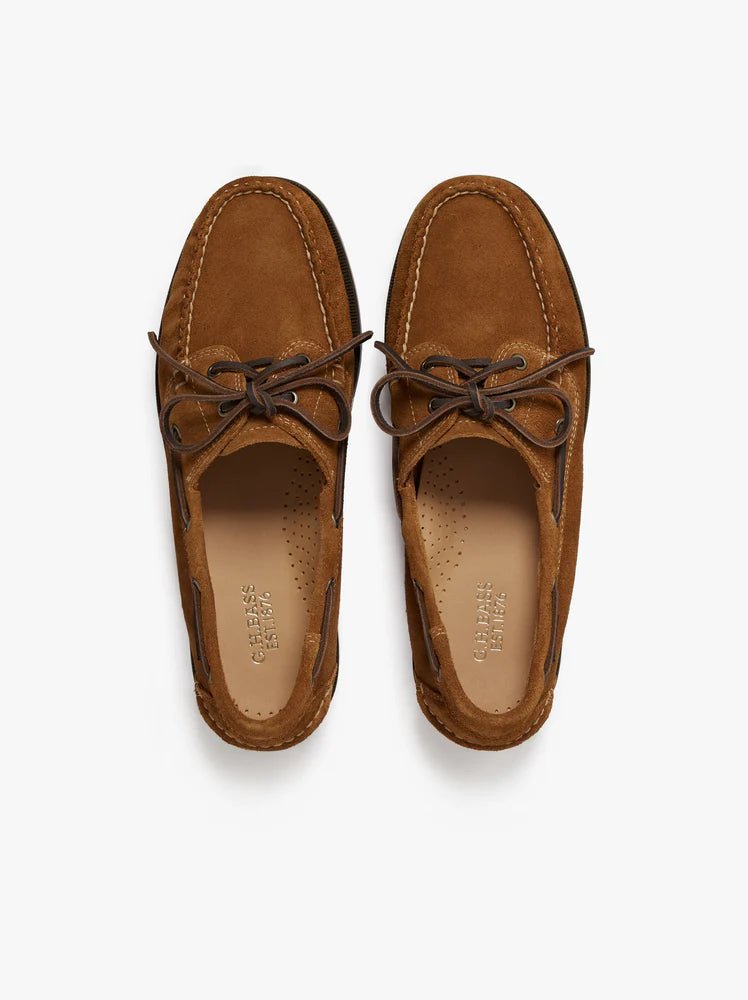 JETTY I BOATER 2 EYE - Mid Brown Suede G.H.BASS - détail semelle