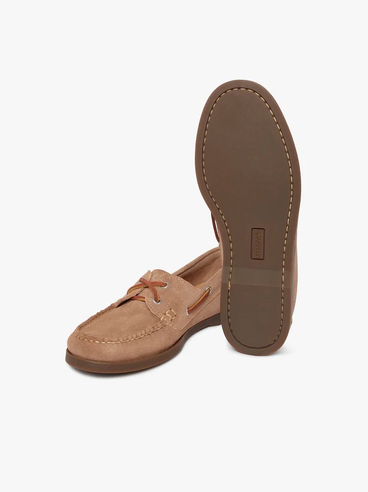 JETTY I BOATER 2 EYE - Earth Suede G.H.BASS - détail daim