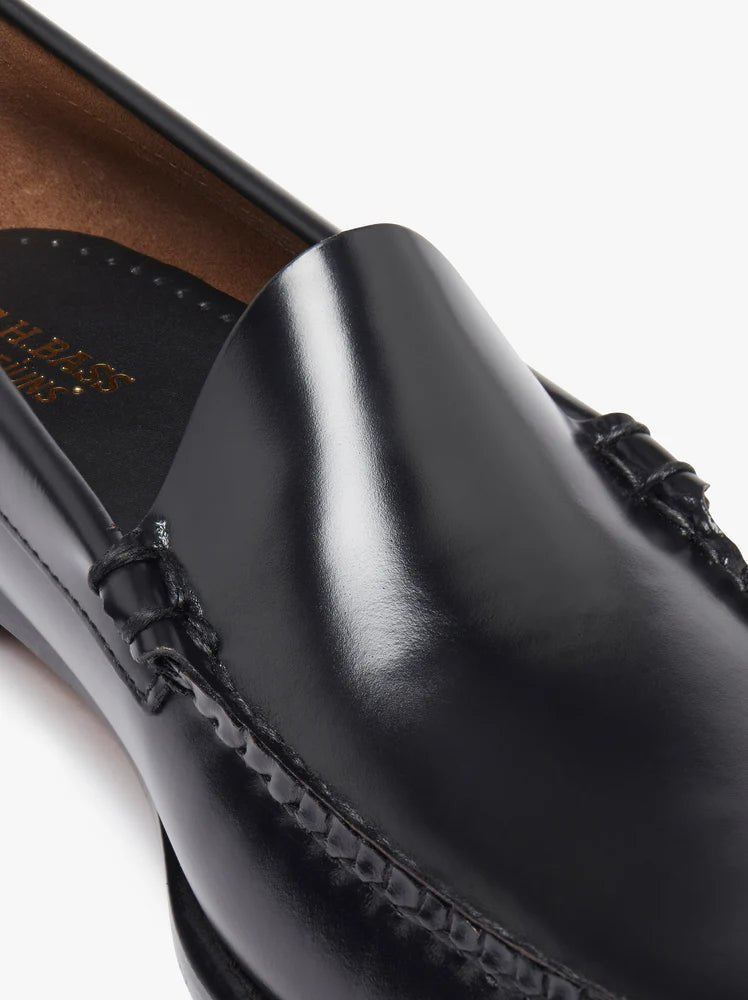 WEEJUN VENETIAN - Black Leather G.H.BASS - détail intérieur