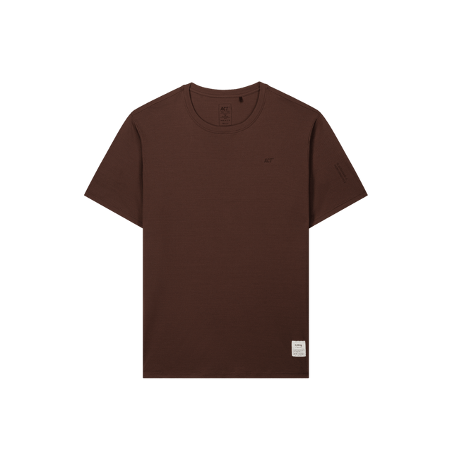 BIOPERF T-SHIRT - Marron ACT RUNNING - vue de face