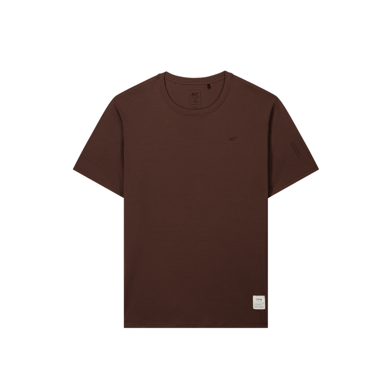 BIOPERF T-SHIRT - Marron ACT RUNNING - vue de face