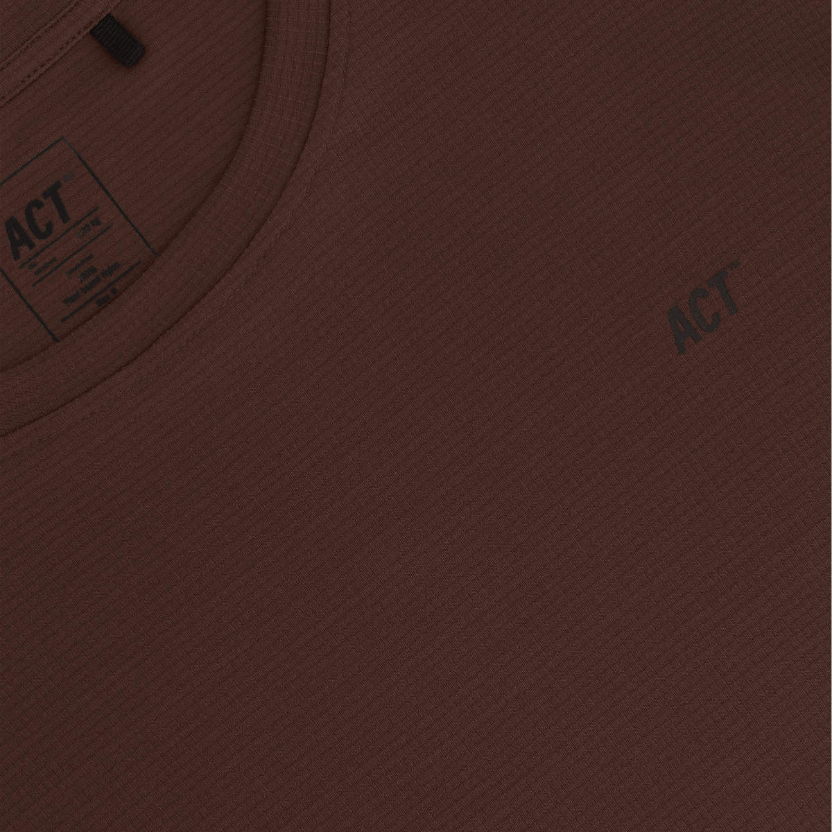 BIOPERF T-SHIRT - Marron ACT RUNNING - détail logo