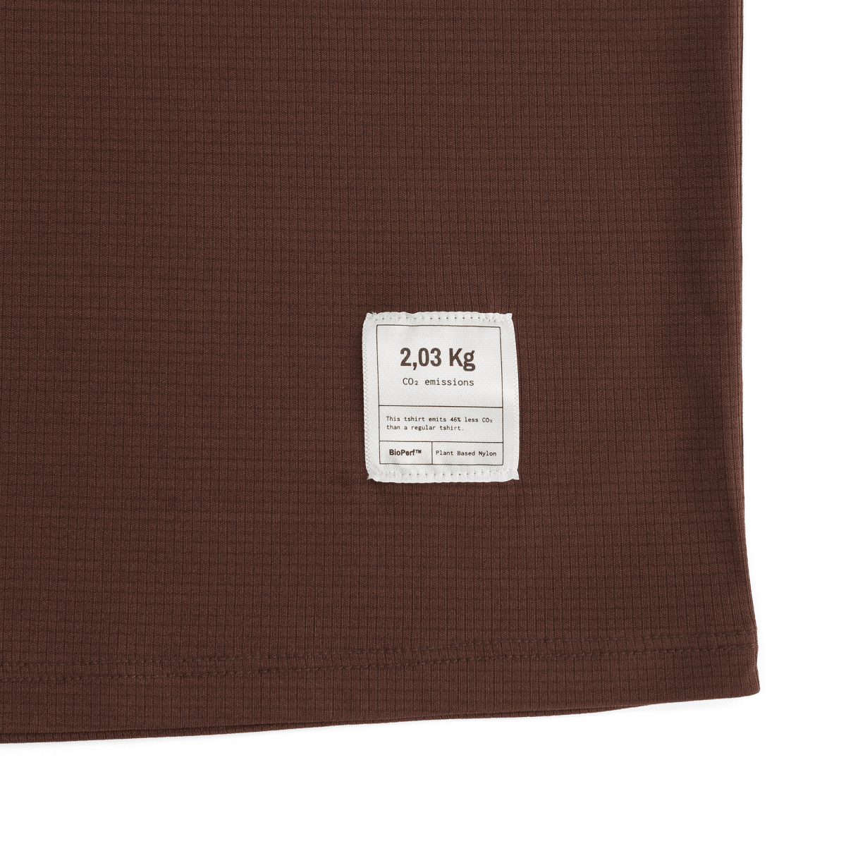 BIOPERF T-SHIRT - Marron ACT RUNNING - détail matière