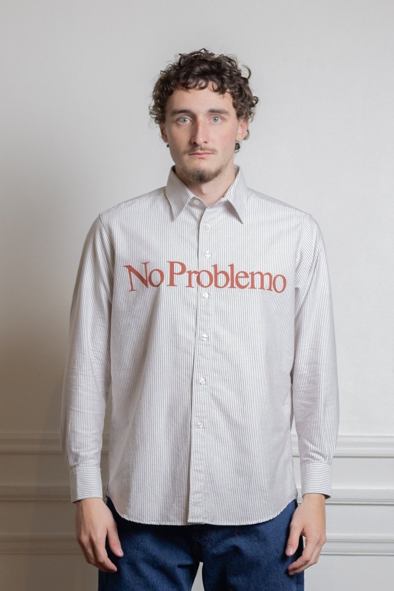 Chemise Aries Oxford No Problemo red stripe produit

