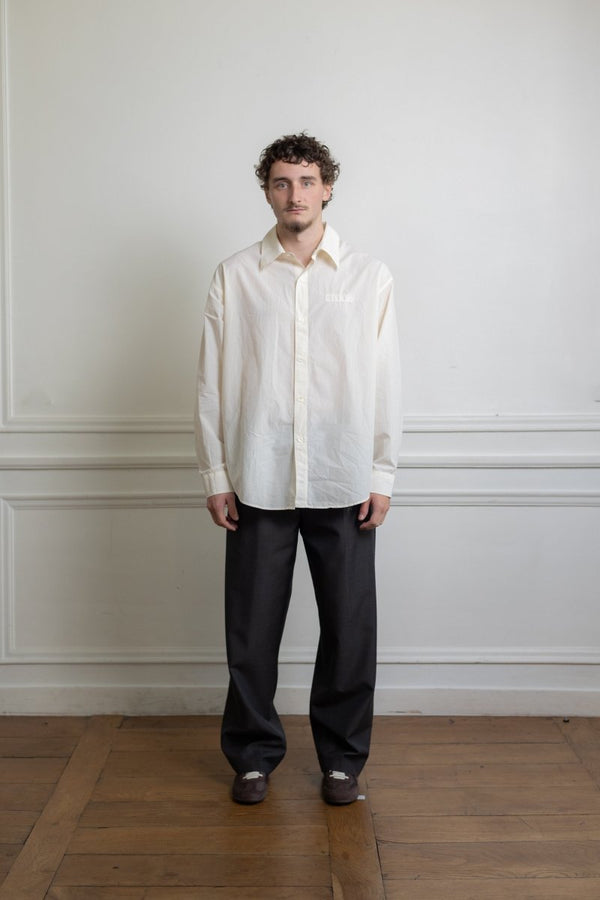 ESSAY SHIRT - Off White Micro Check