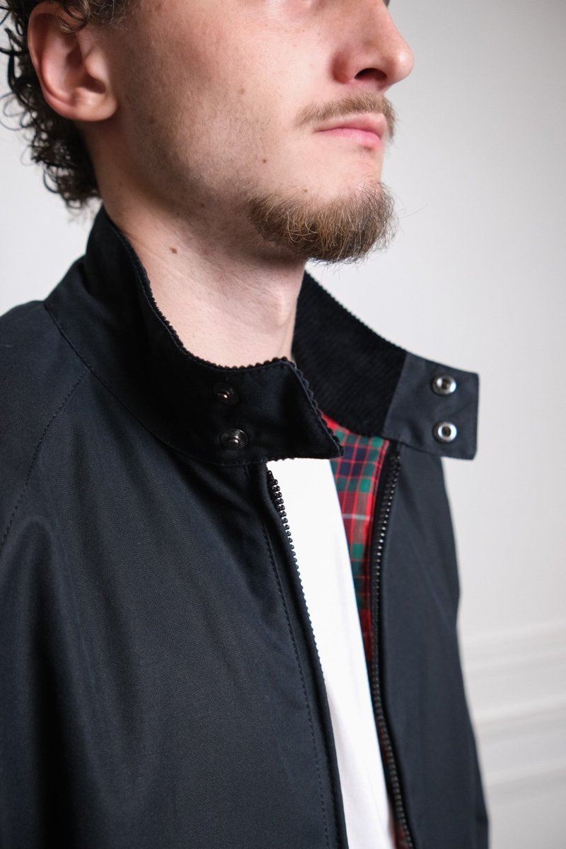 BARACUTA X BARBOUR PORTON WAX - NAVY BARACUTA