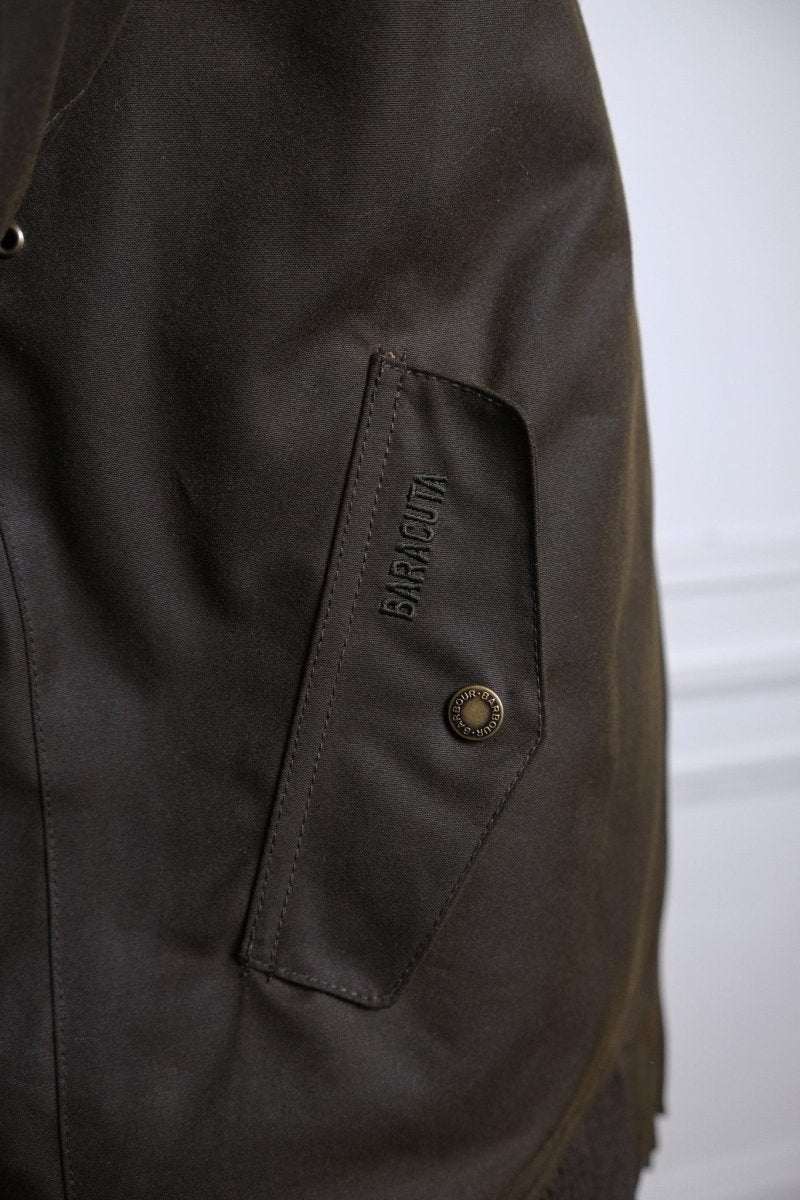 BARACUTA X BARBOUR PORTON WAX - OLIVE BARACUTA