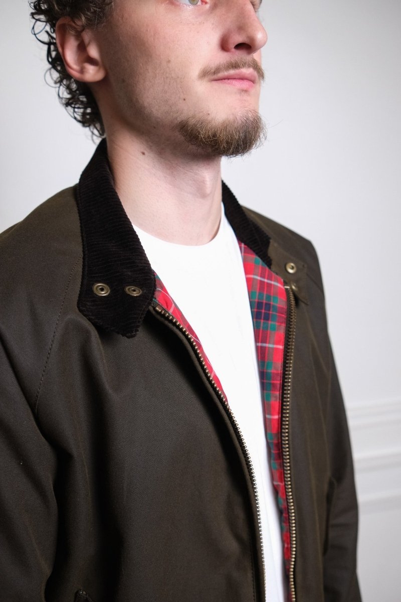 BARACUTA X BARBOUR PORTON WAX - OLIVE BARACUTA