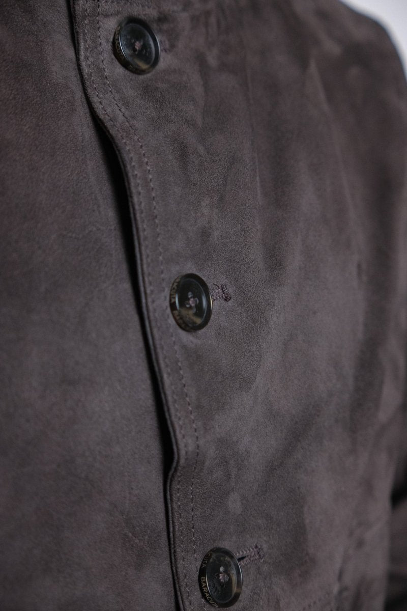 SUEDE BLOUSON SUEDE - DECEMBER SKY BARACUTA