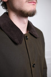 WAXED DECK JACKET - DEEP MOSS BARACUTA